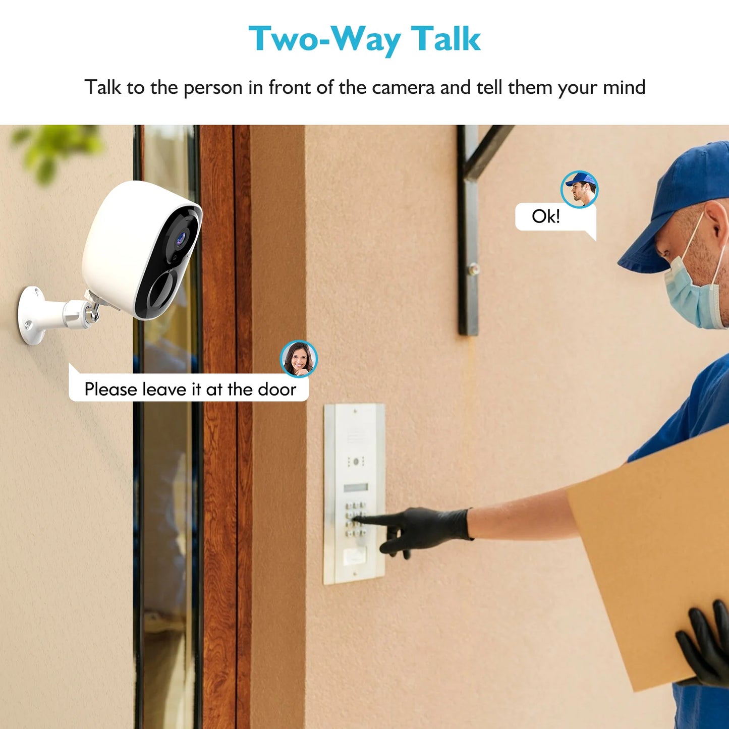 Solar CCTV Camera wireless Indoor Outdoor Wifi HD 2K Resolution Home Security Surveillance Video Night Version Cam 3MP Two Way Audio White/IR Dual Light Support Monitor