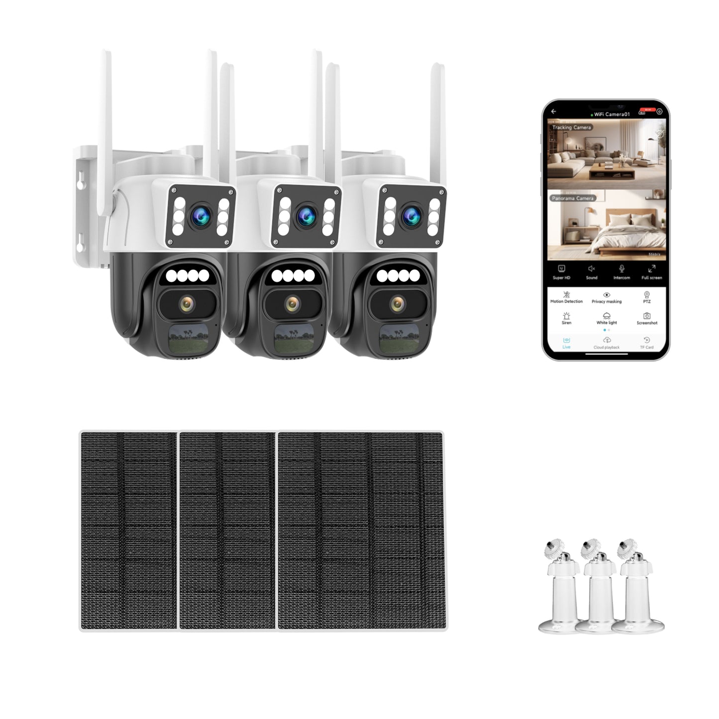 Outdoor solar Dual-Cam-Multi-Pack