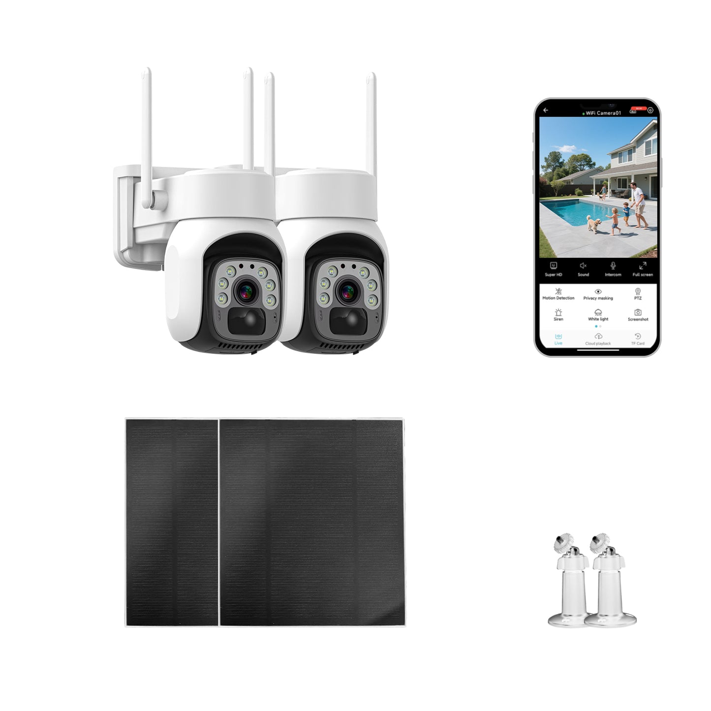 Intelligent 4G surveillance camera humanoid tracking day and night full color can voice intercom solar charging camera anti-theft good helper.