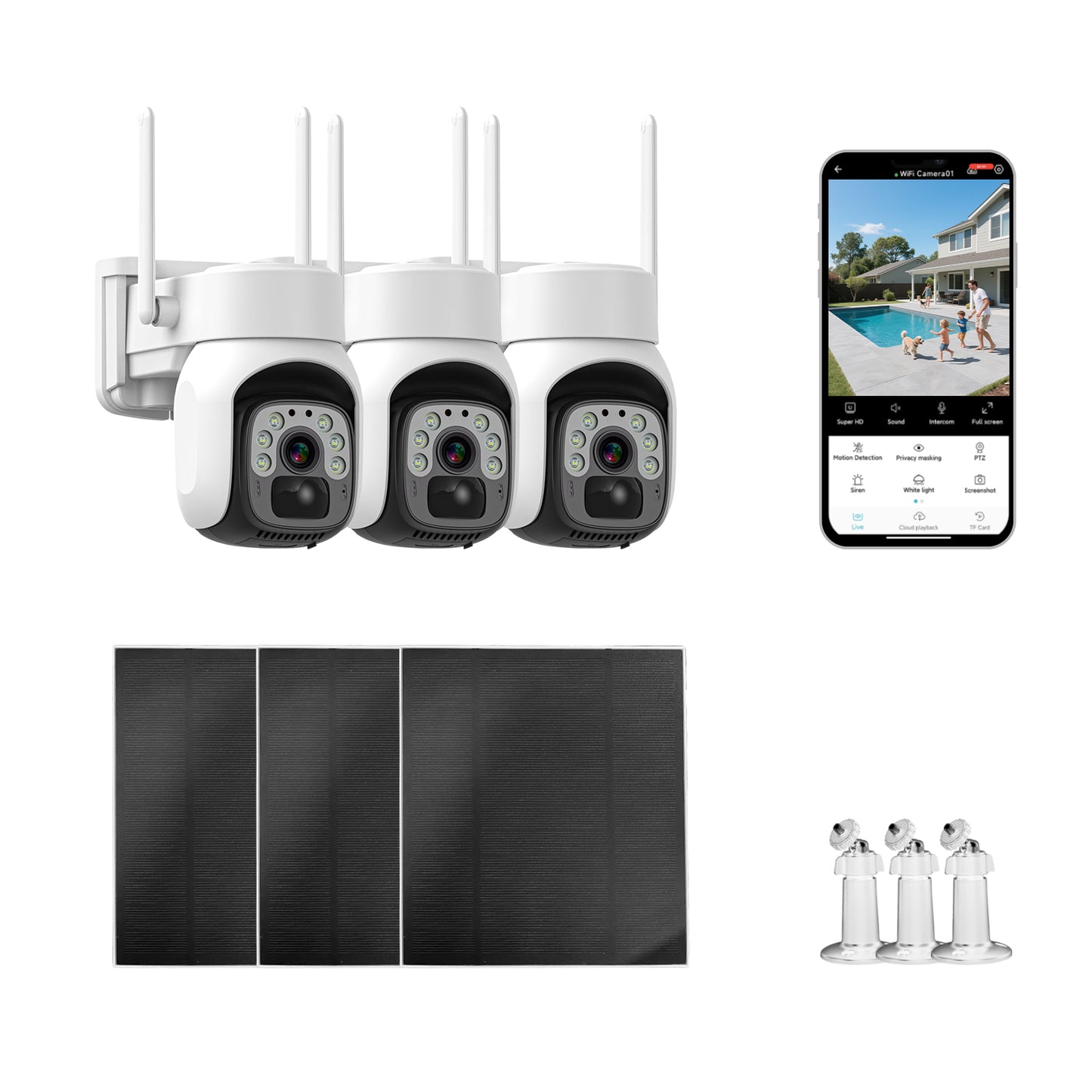 Intelligent 4G surveillance camera humanoid tracking day and night full color can voice intercom solar charging camera anti-theft good helper.