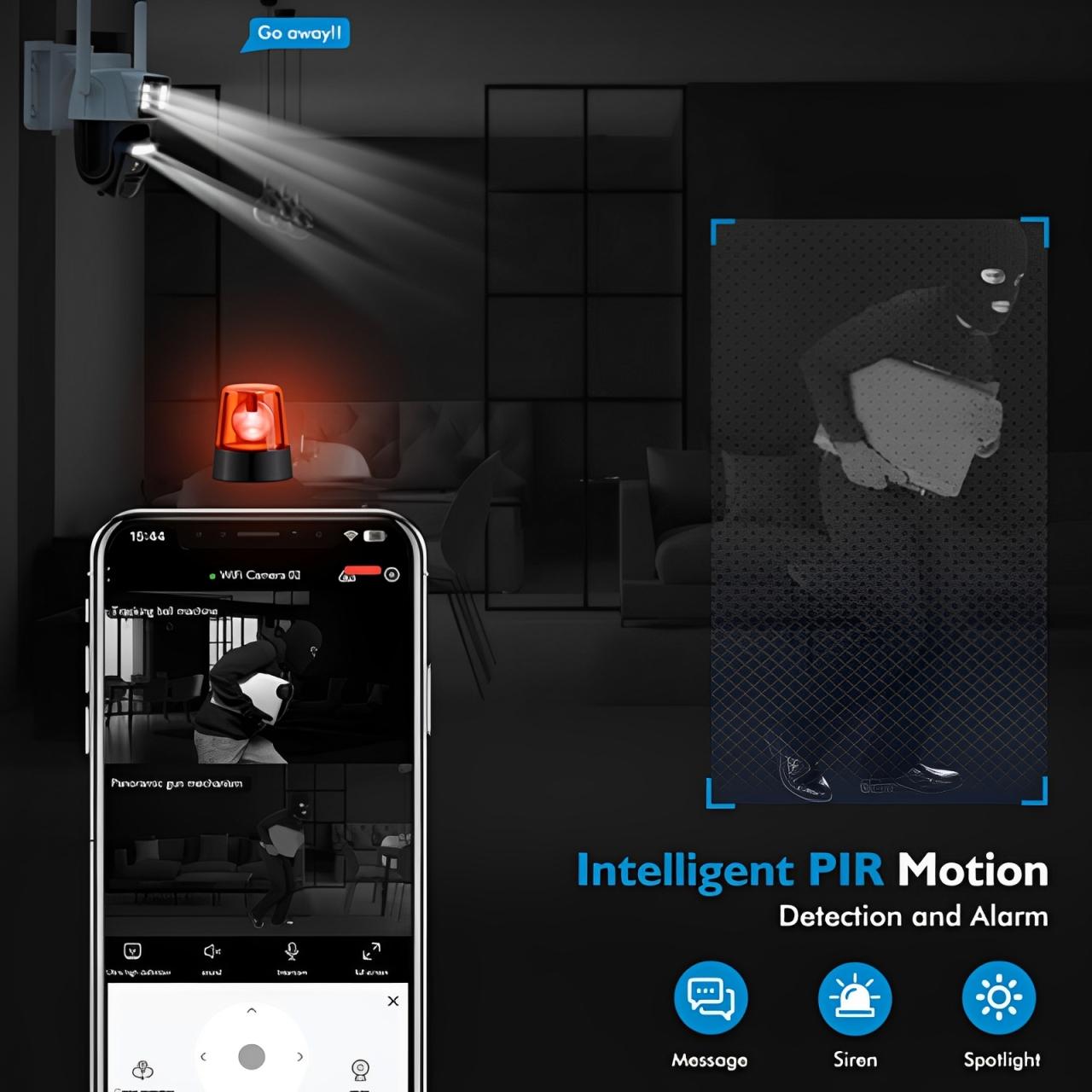 Dual-lens dual-screen surveillance camera without power solar monitoring, 360 ° no dead angle monitoring, two-way voice intercom function