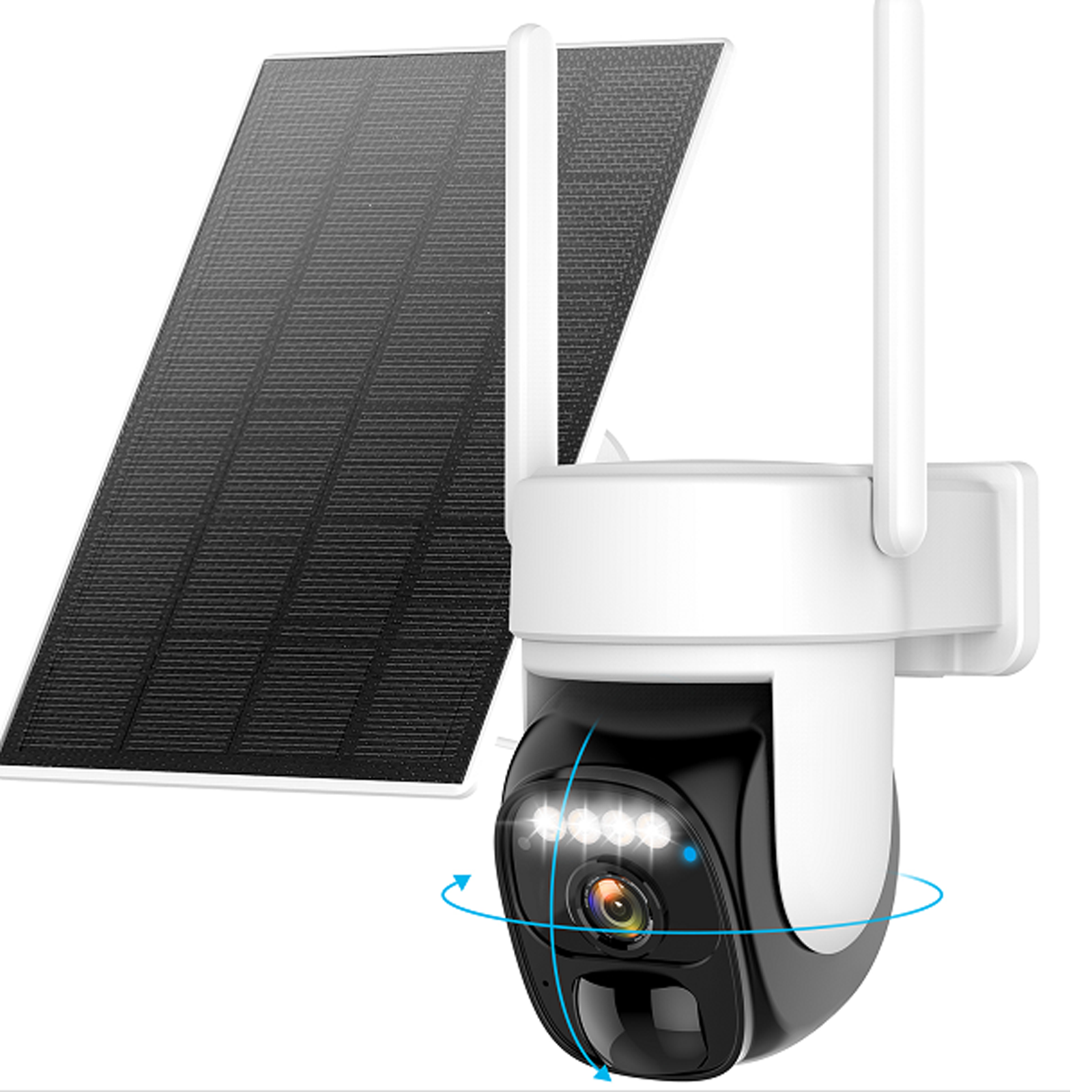 Hawkray Solar Security Cameras Wireless Outdoor，2K 360° View Pan