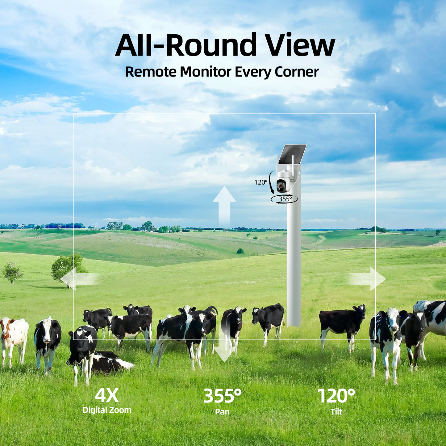 Intelligent 4G surveillance camera humanoid tracking day and night full color can voice intercom solar charging camera anti-theft good helper.