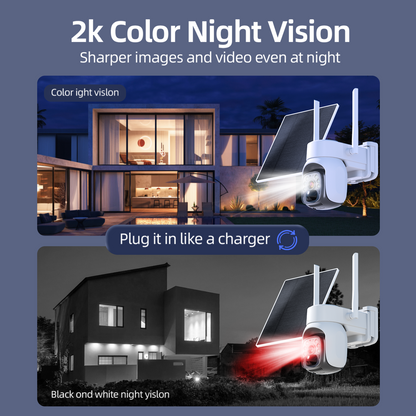 Intelligent 4G surveillance camera humanoid tracking day and night full color can voice intercom solar charging camera anti-theft good helper.