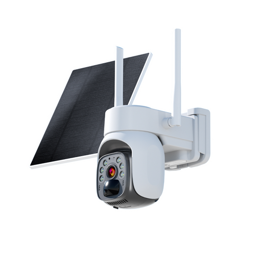 Outdoor dual-lens solar cam