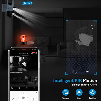 Dual-lens dual-screen surveillance camera without power solar monitoring, 360 ° no dead angle monitoring, two-way voice intercom function