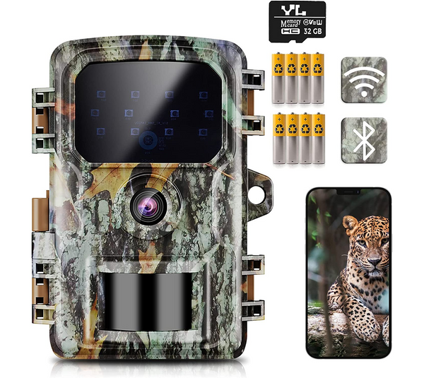 Hawkray Trail Camera WiFi Bluetooth Game Camera30MP 2K